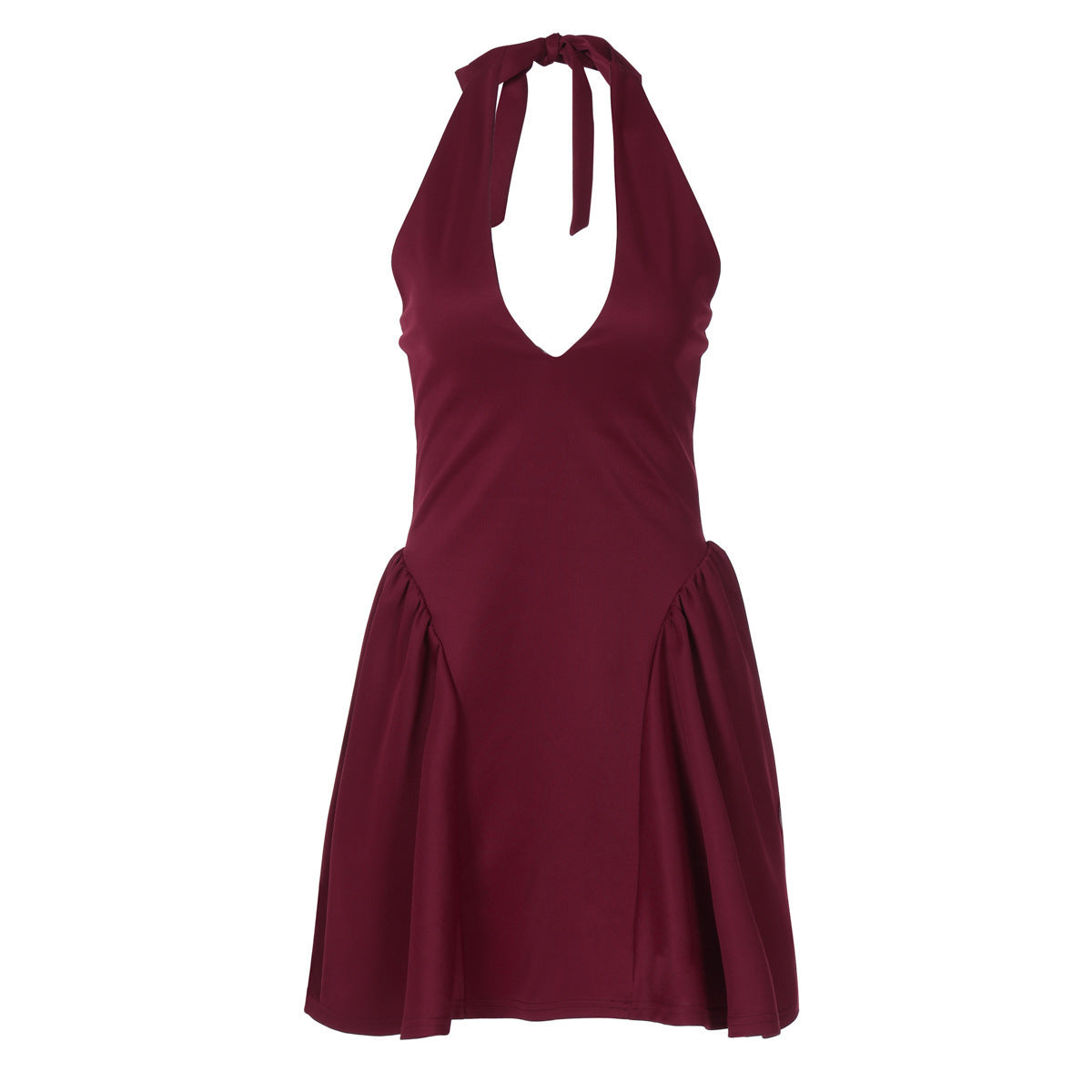Deep V-neck Halter Dress Ins Fashion Slim Short Dress
