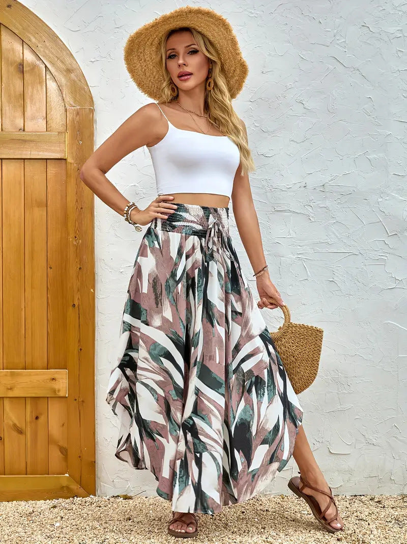 Boho Printed A- Line Casual Skirt