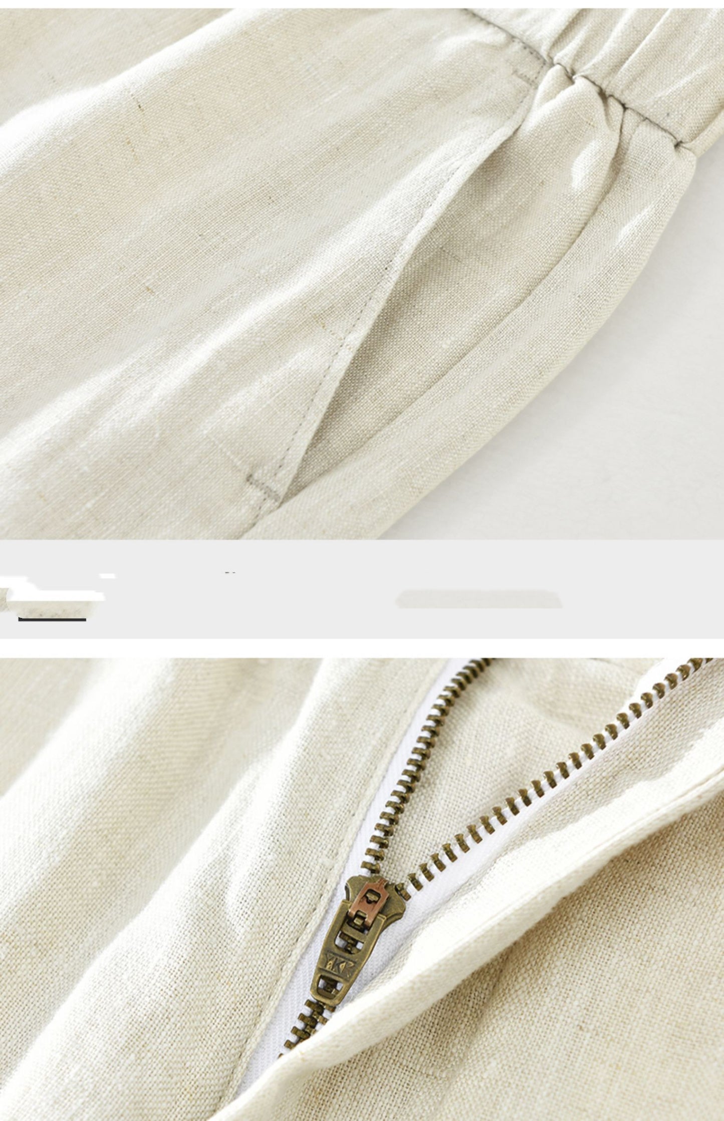 Pure Linen Mens Cargo Shorts