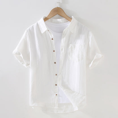 Summer Men's Pure Linen Short-sleeved