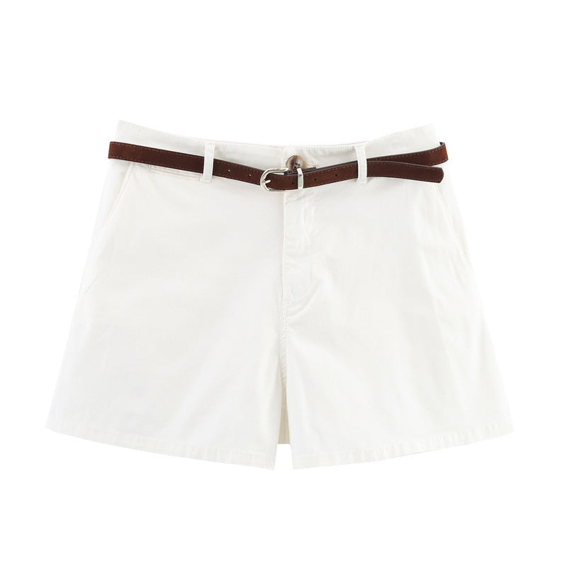 Summer Sense Versatile Casual Shorts With Belt