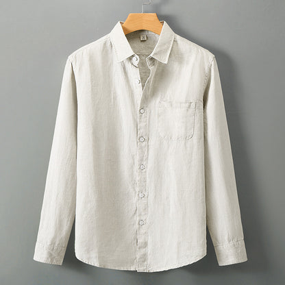 Linen Long Sleeve Loose Fit Shirt