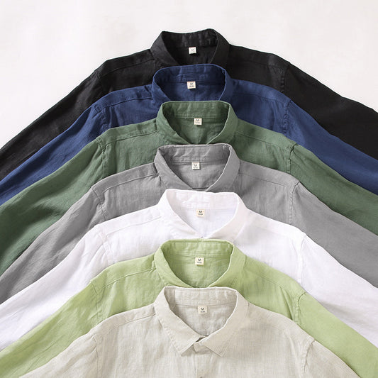 Linen Long Sleeve Loose Fit Shirt