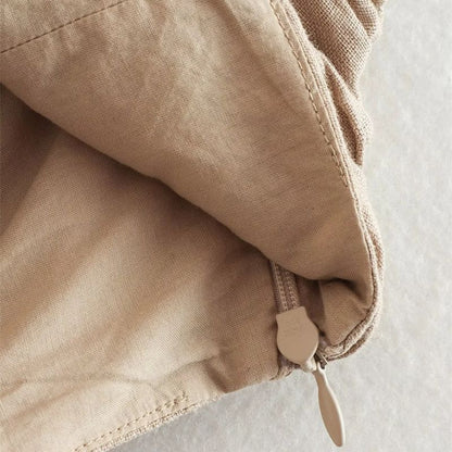 Open Back Vest Linen Blend Top Cross Straps