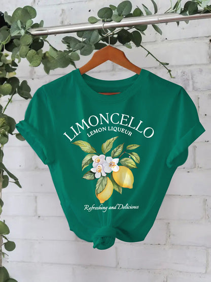 Round Neck Limoncello T-shirt Cotton