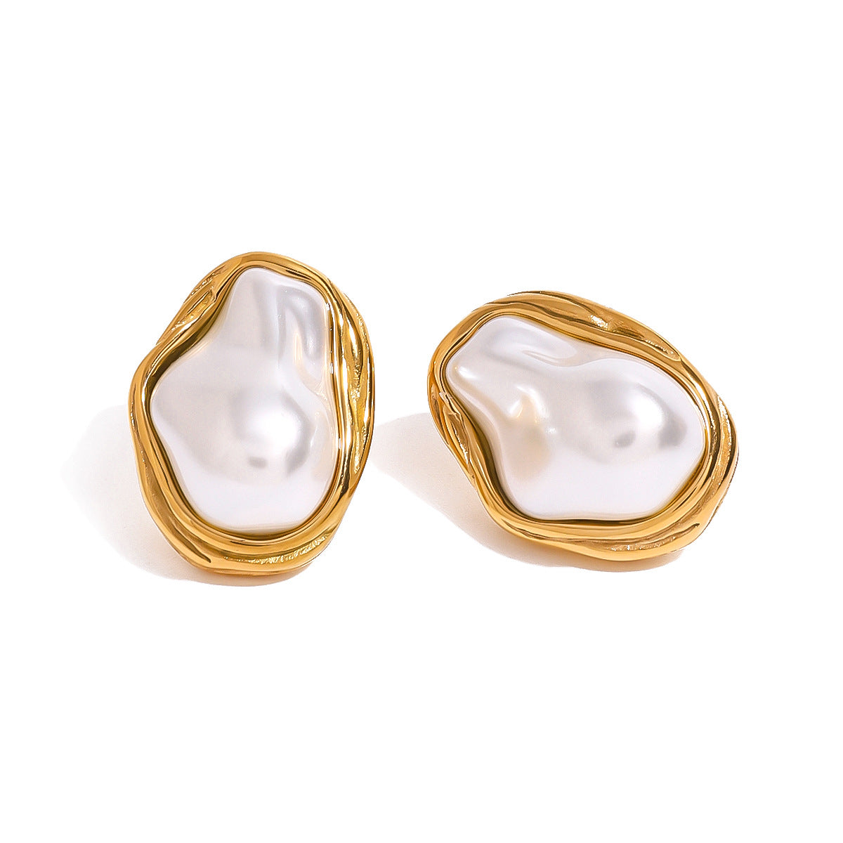 Fashion Jewelry New Women's Stainless Steel Pearl Necklace