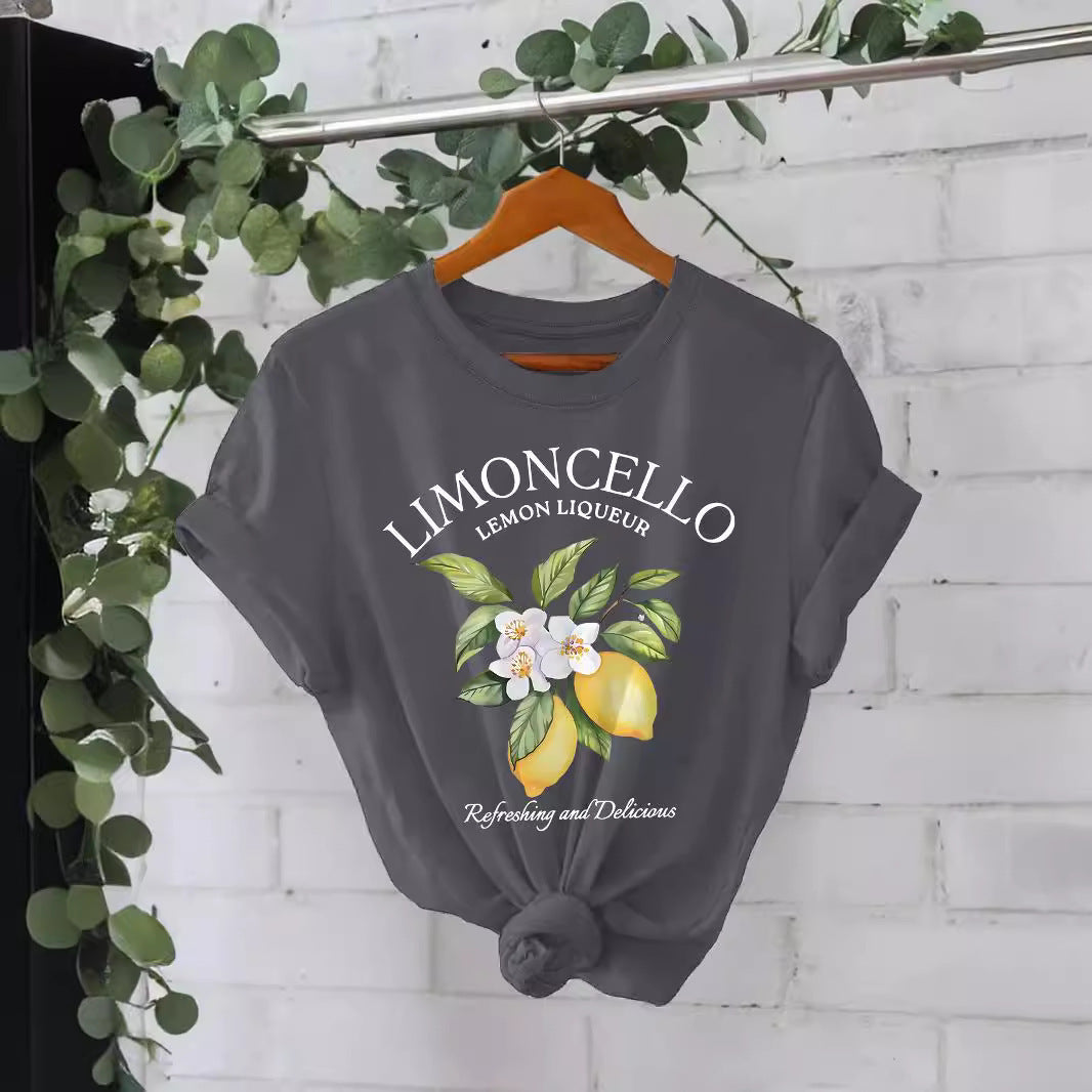 Round Neck Limoncello T-shirt Cotton