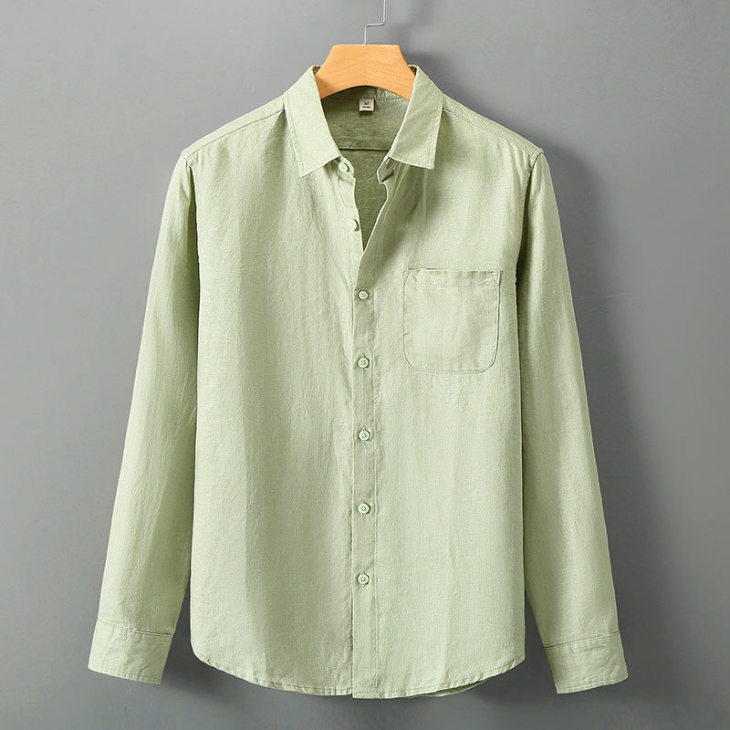Linen Long Sleeve Loose Fit Shirt