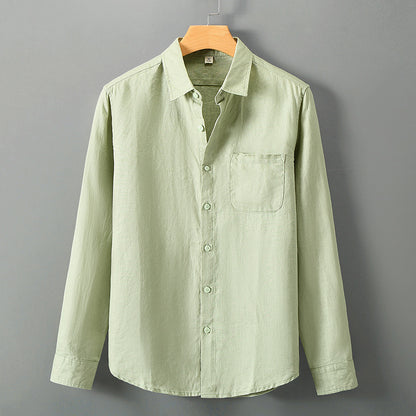 Linen Long Sleeve Loose Fit Shirt