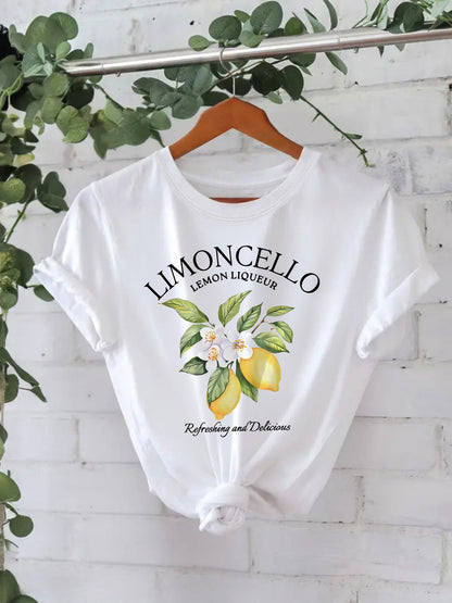 Round Neck Limoncello T-shirt Cotton
