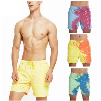 Magic Color Change Beach Swimming Shorts