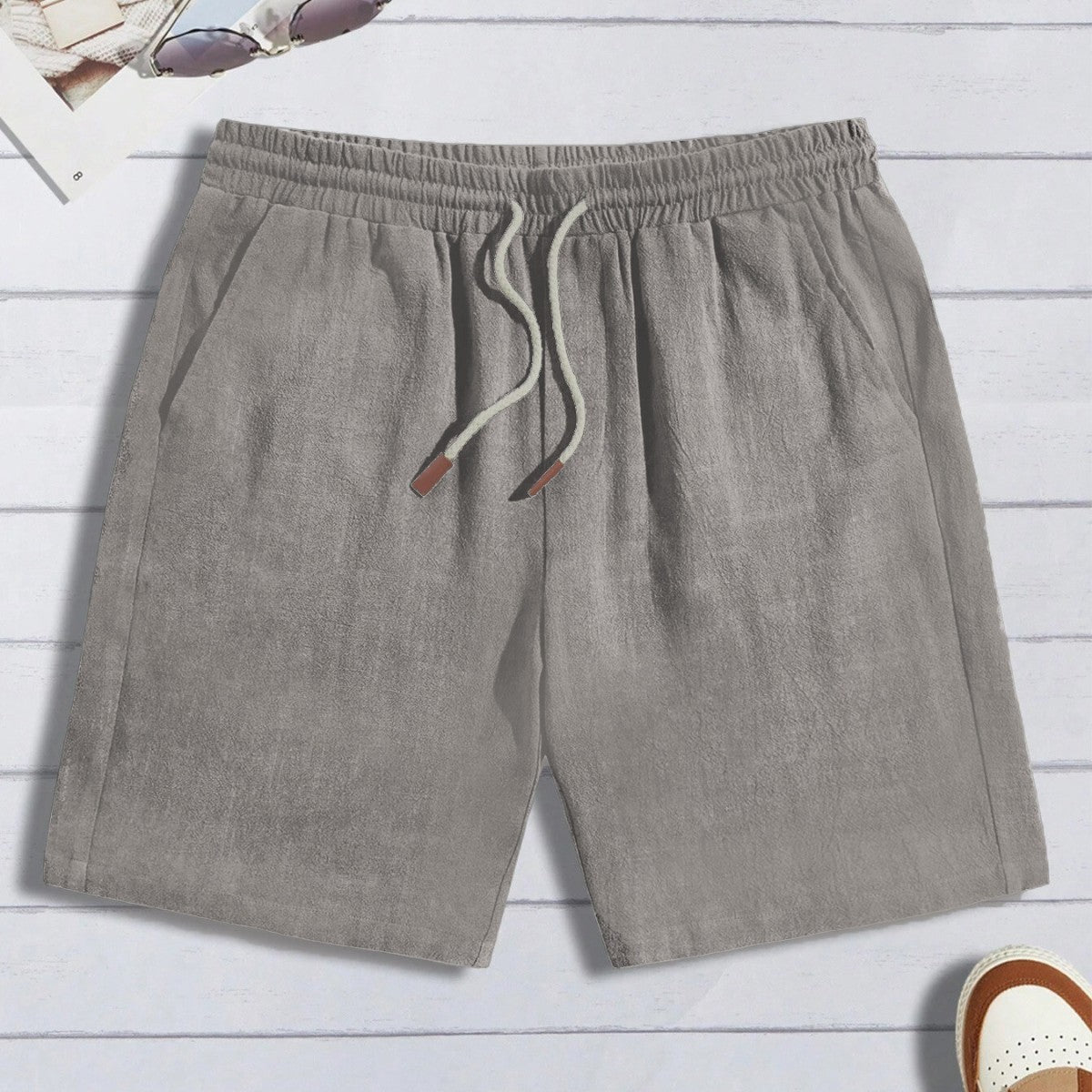 Thin Linen Shorts Men's Loose Fit Casual Shorts