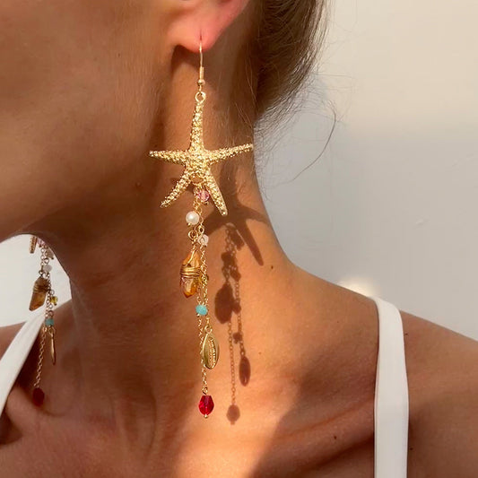 Starfish Jellyfish Metal Alloy Earrings