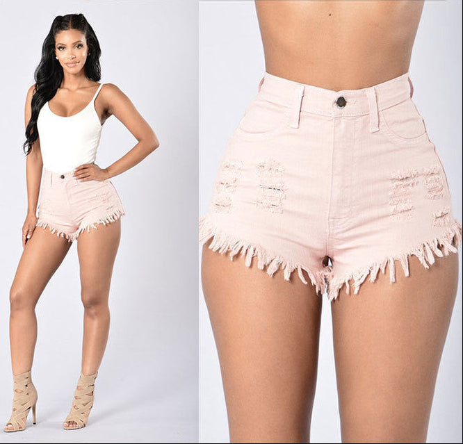 Frayed Denim Shorts Women's Hot Pants