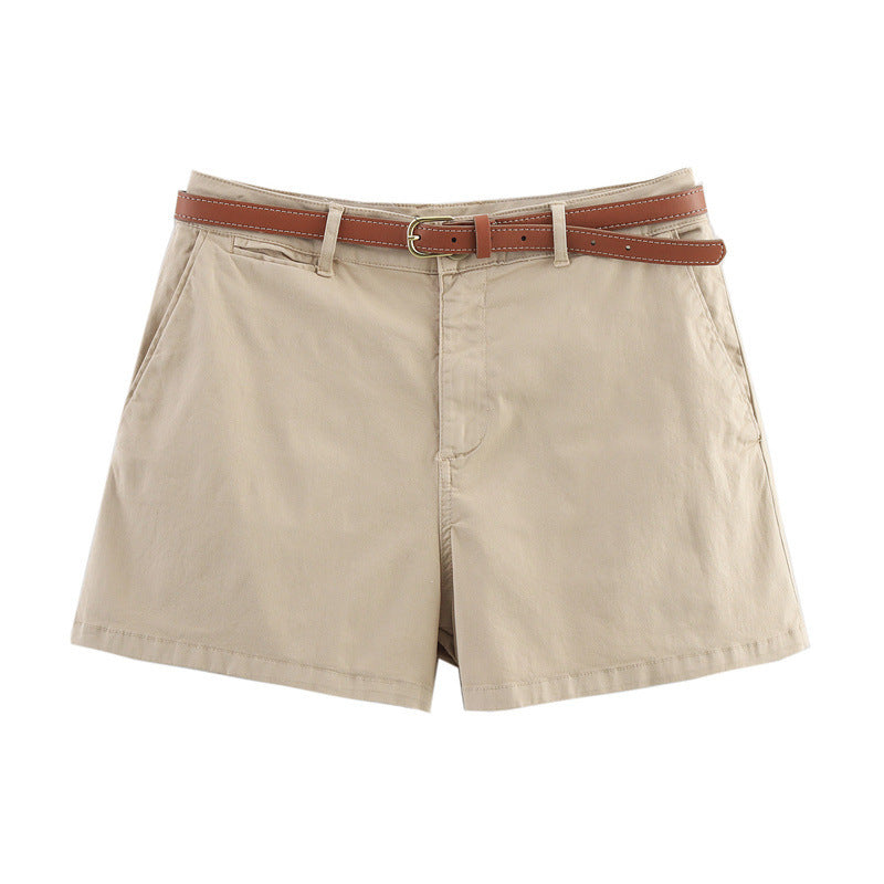 Summer Sense Versatile Casual Shorts With Belt