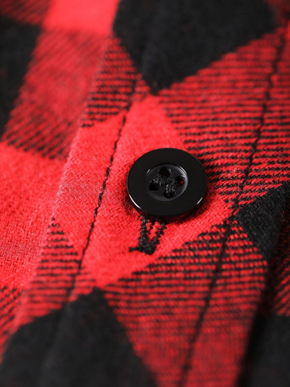 Casual Slim-fit Checkered Mens Shirt