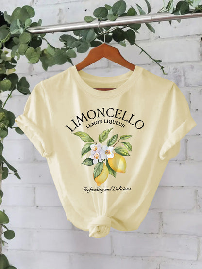 Round Neck Limoncello T-shirt Cotton