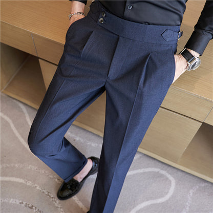 High Waist Smart-Casual Slim Fit Trousers