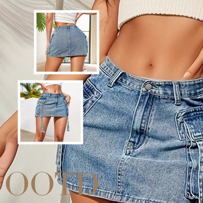 Y2k Denim Mini Skirt Low Waist Jeans Streetwear