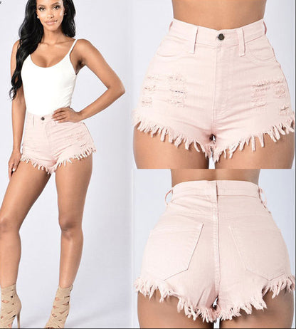 Frayed Denim Shorts Women's Hot Pants