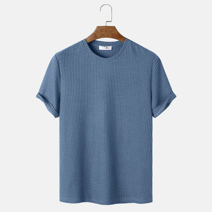 Solid Color Round Neck Basic Summer T-Shirt