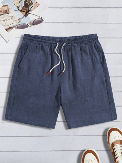 Thin Linen Shorts Men's Loose Fit Casual Shorts