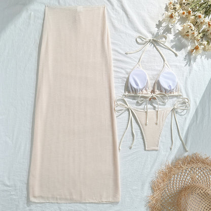 Bikini with Gold Starfish Three Pieces Set