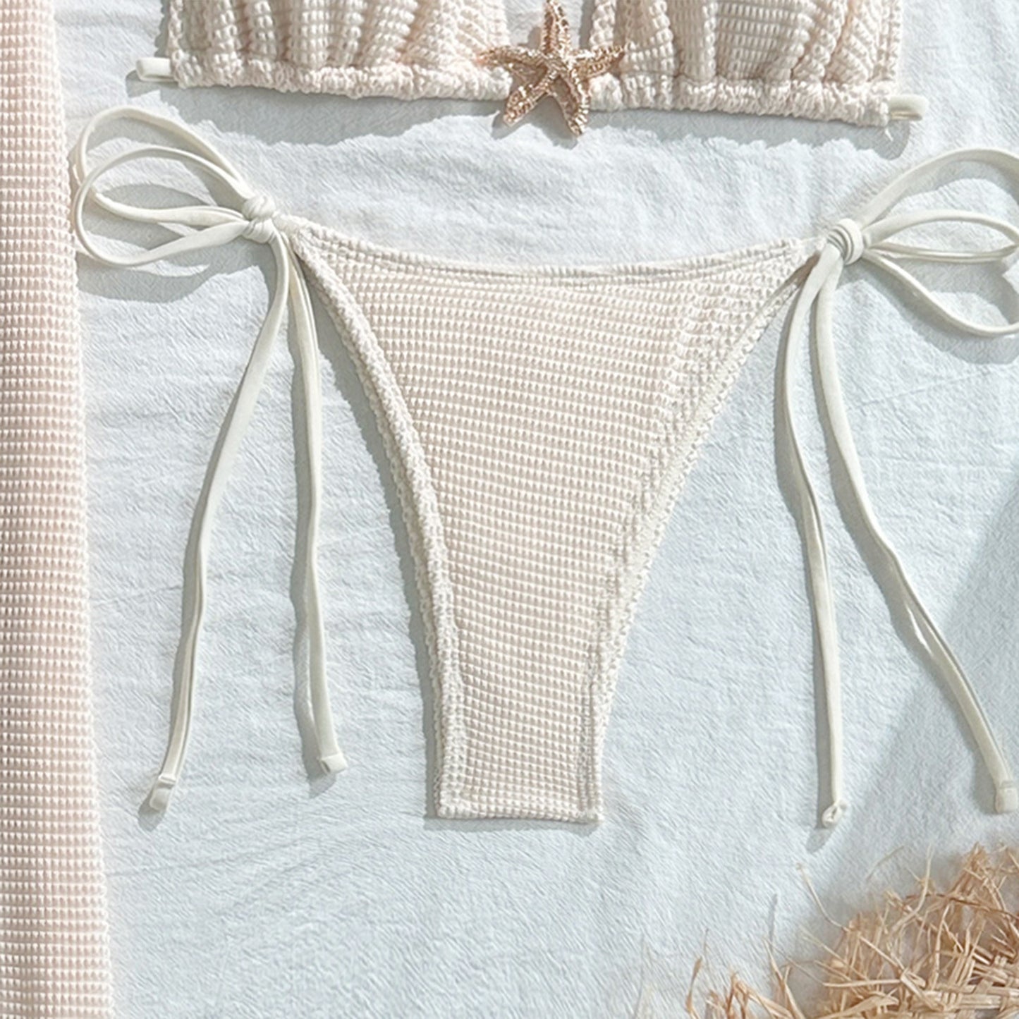 Bikini with Gold Starfish Three Pieces Set