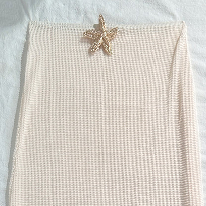 Bikini with Gold Starfish Three Pieces Set