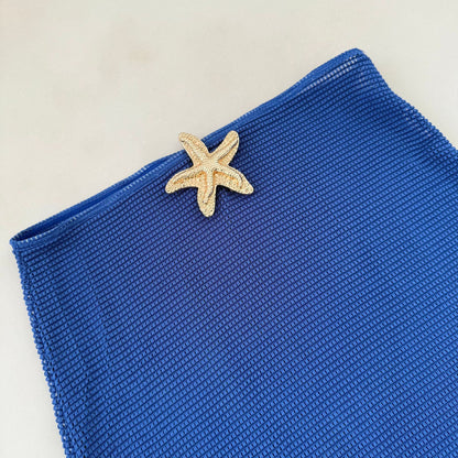 Bikini with Gold Starfish Three Pieces Set