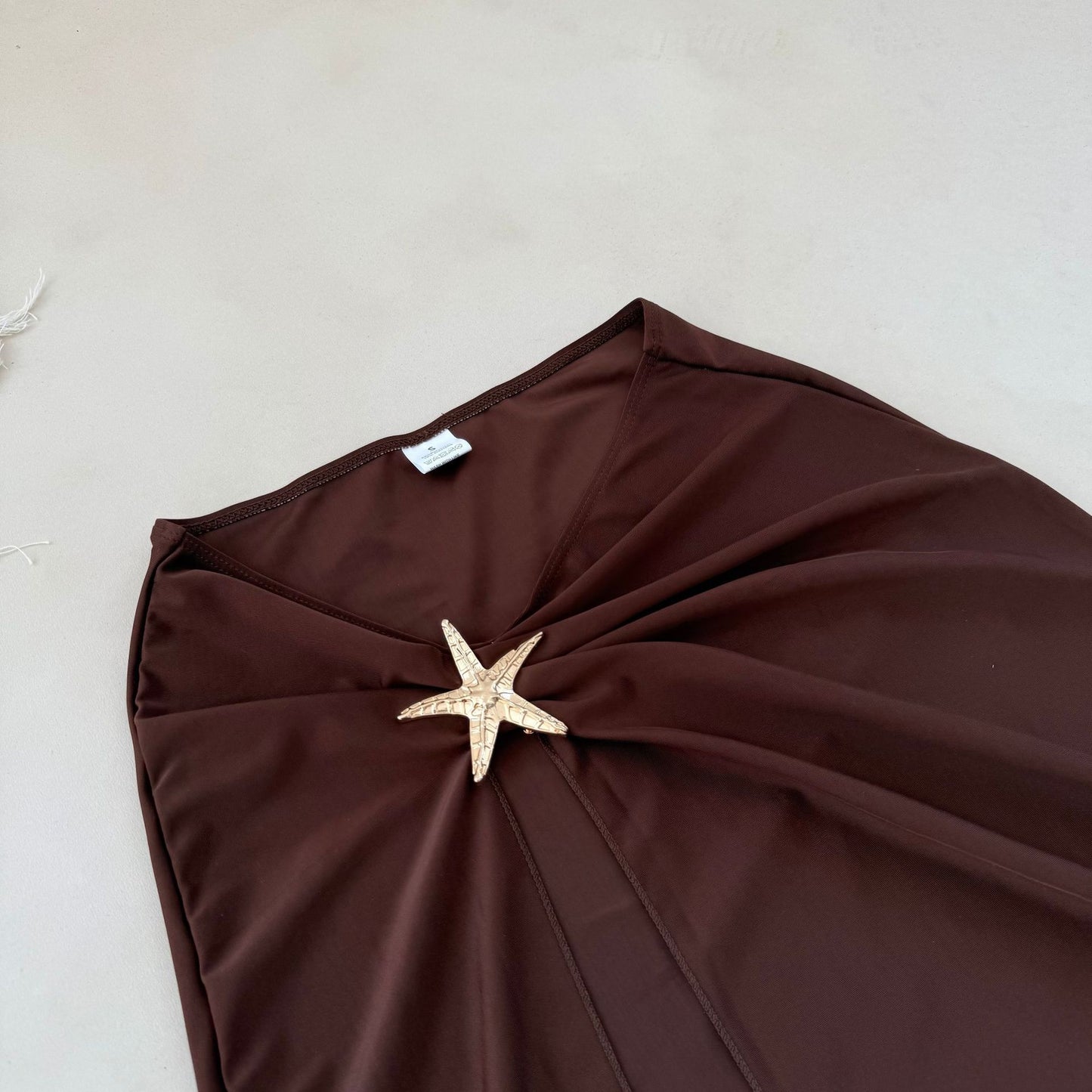 Bikini 3pieces Set Solid Color with Gold Starfish