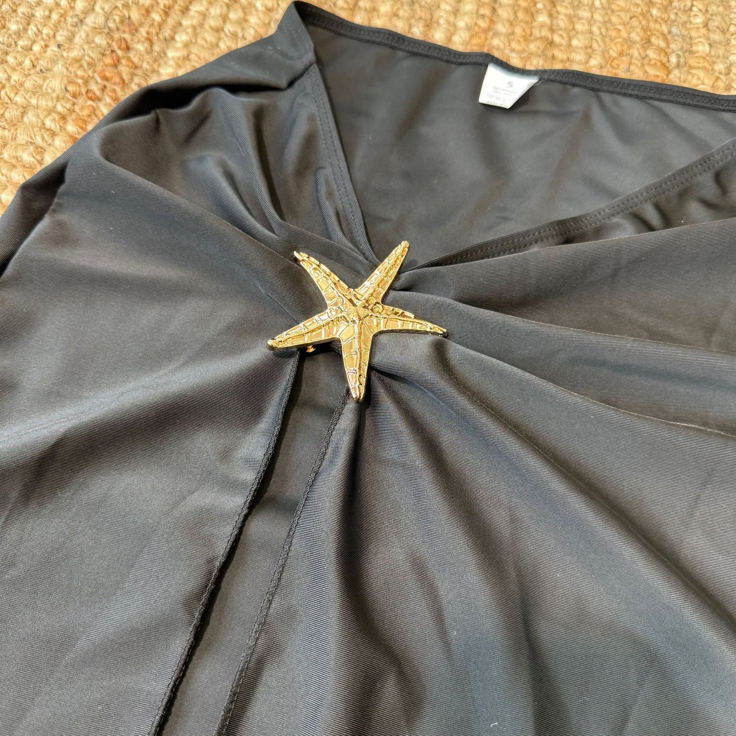 Bikini 3pieces Set Solid Color with Gold Starfish