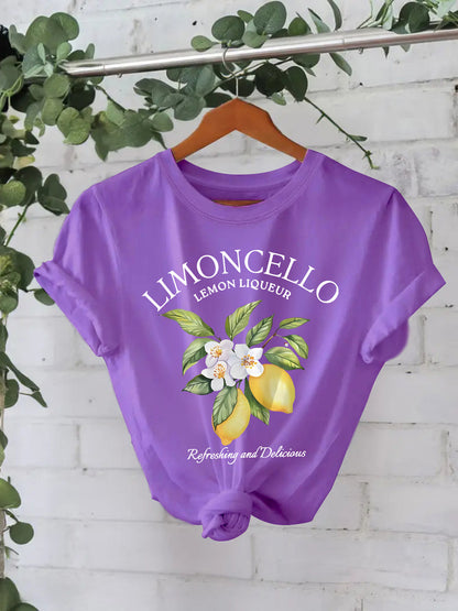 Round Neck Limoncello T-shirt Cotton