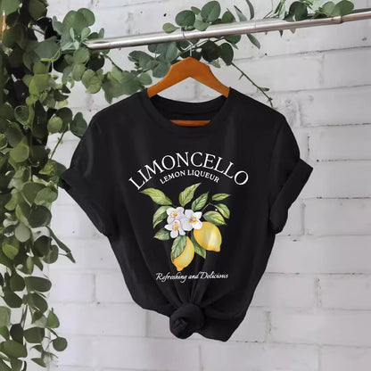 Round Neck Limoncello T-shirt Cotton