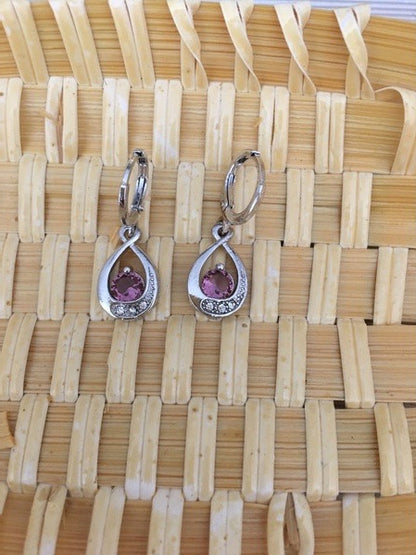Inlaid Zircon Water Drop Earrings