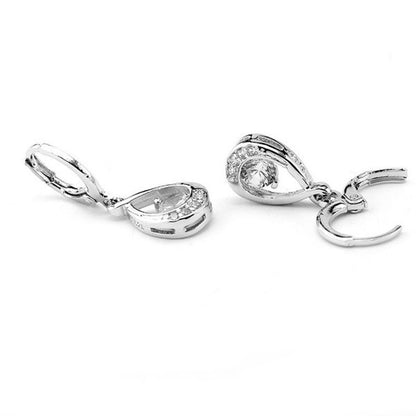 Inlaid Zircon Water Drop Earrings