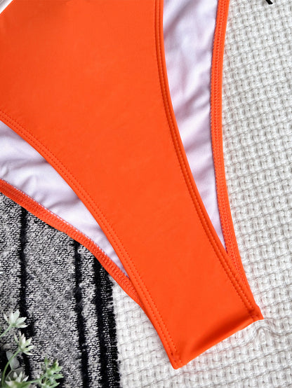 One Piece Swimsuit Panel Bikini