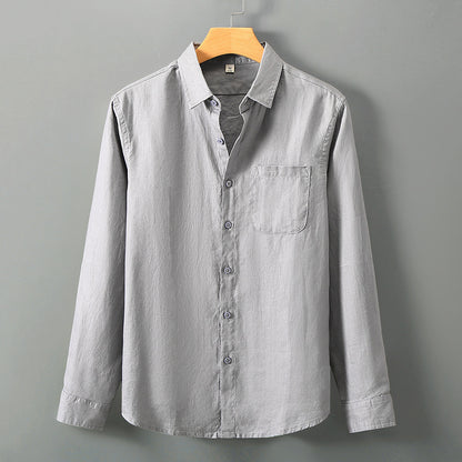 Linen Long Sleeve Loose Fit Shirt