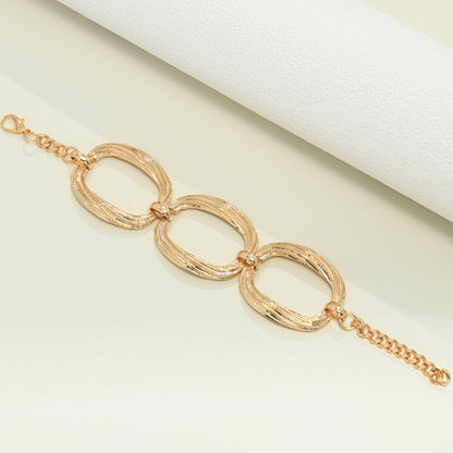 Personality Metal Geometry Creative Simple Necklace Bracelet Jewelry Suit