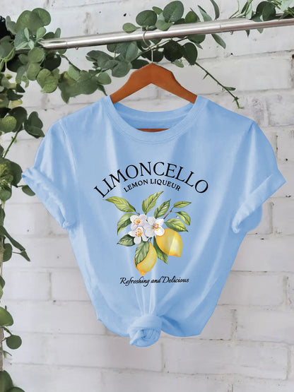 Round Neck Limoncello T-shirt Cotton