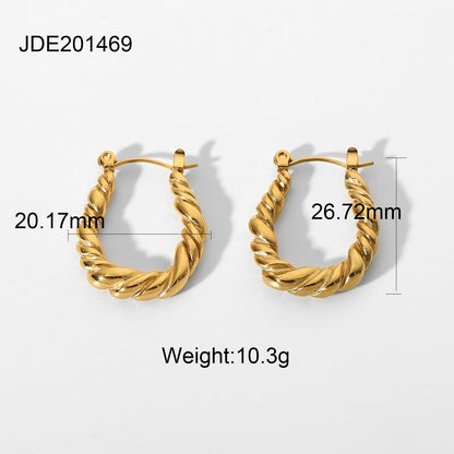 Temperament Circle Earrings Jewelry Accessories Stainless Steel