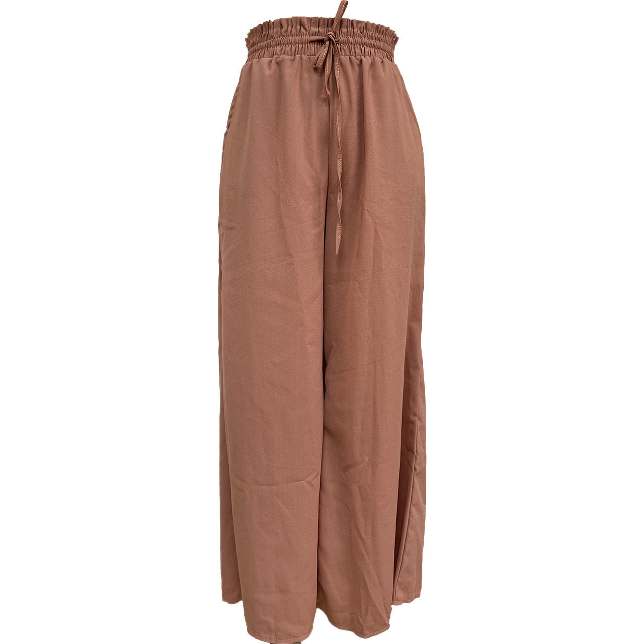 Elastic Waist Casual Wide-leg Pants