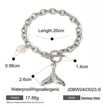 Starfish Shell Conch Bracelet Stainless Steel