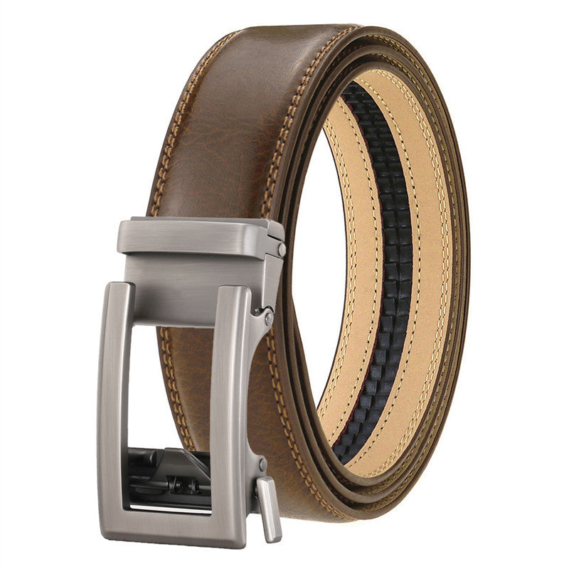 Men's Genuine Leather Belt Alloy Buckle