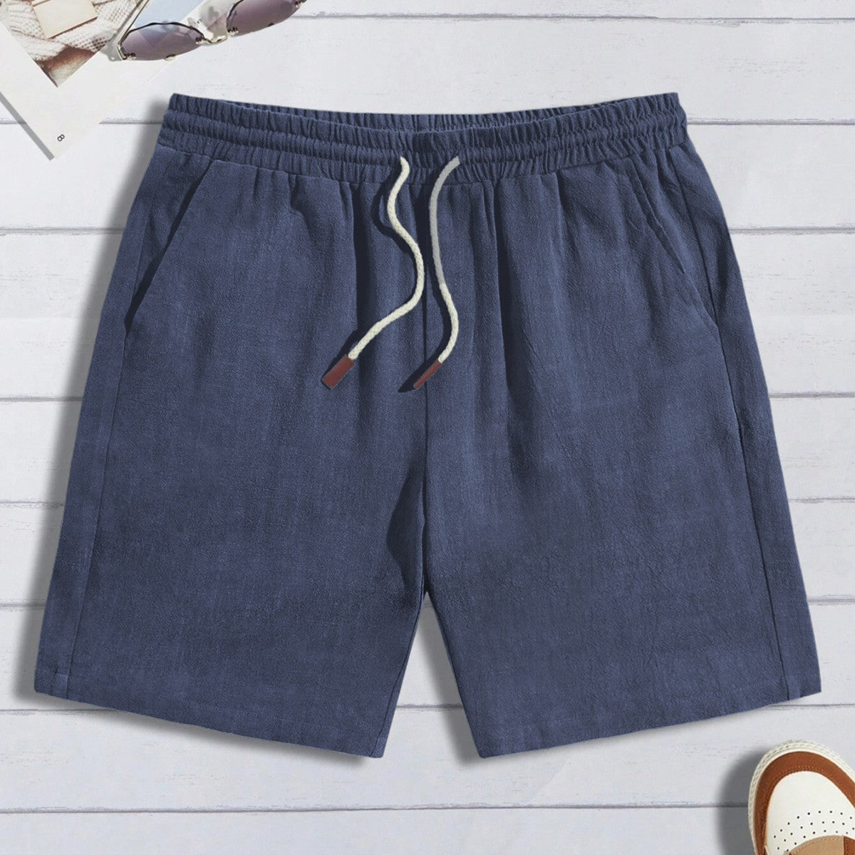 Thin Linen Shorts Men's Loose Fit Casual Shorts