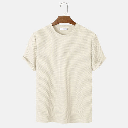 Solid Color Round Neck Basic Summer T-Shirt