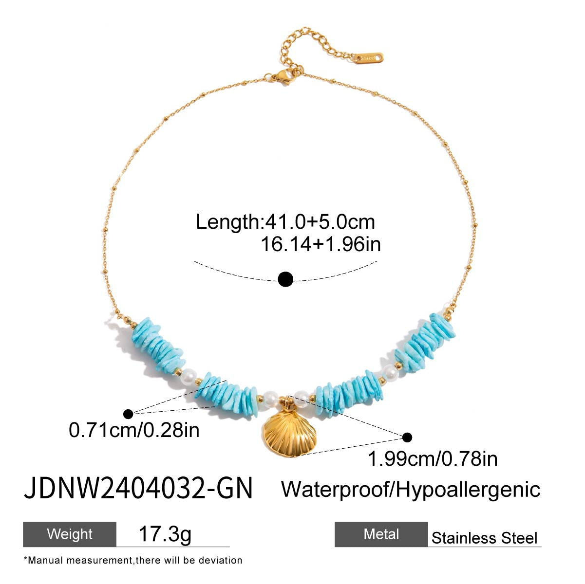 Starfish Shell Conch Bracelet Stainless Steel