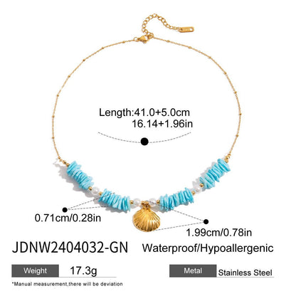 Starfish Shell Conch Bracelet Stainless Steel