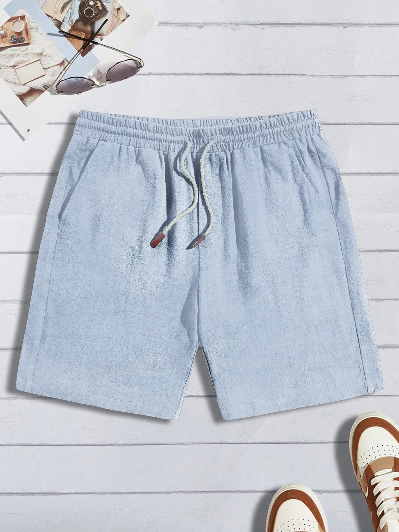 Thin Linen Shorts Men's Loose Fit Casual Shorts