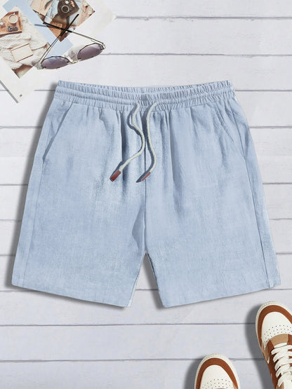 Thin Linen Shorts Men's Loose Fit Casual Shorts